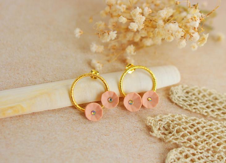 porcelain flower earrings