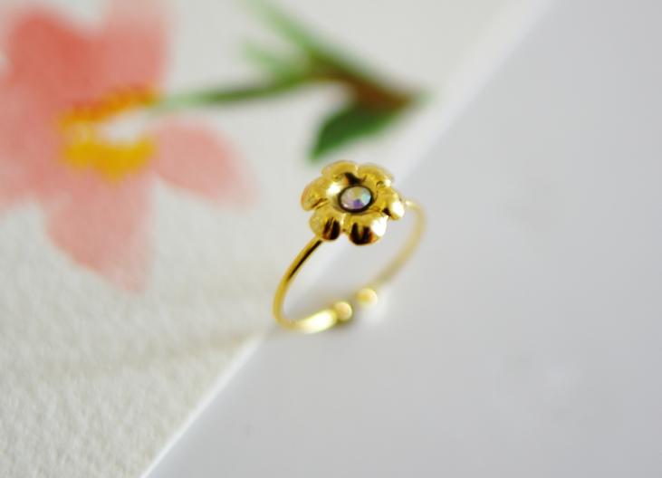 adjustable flower ring