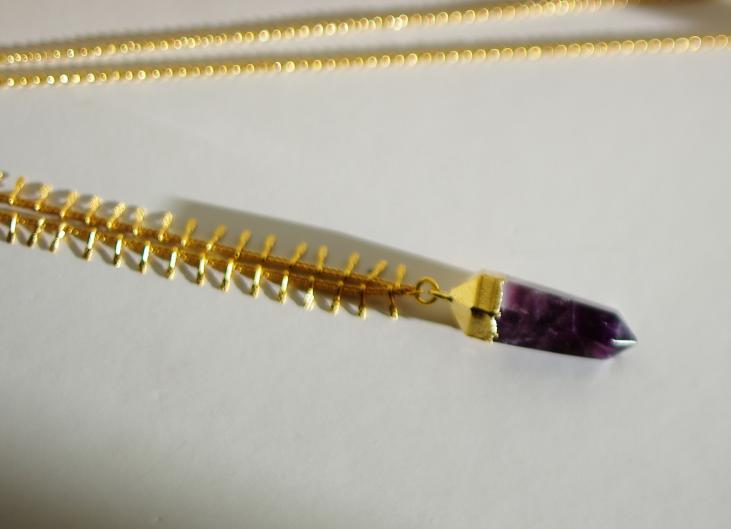 amethyst long necklace
