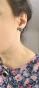 silver button earrings