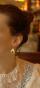 leaf hoop earrings
