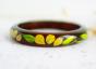 bracelet bakélite fleurs